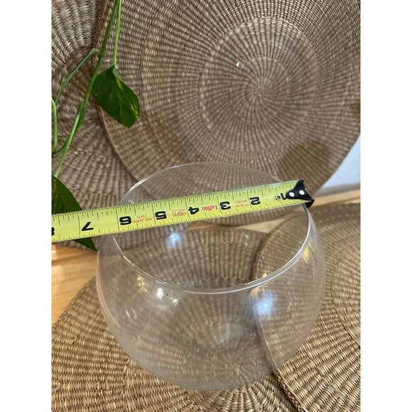 Clear Glass Fishbowl Vase – 6.5” Tall, 7” Wide - Picture 3 of 6